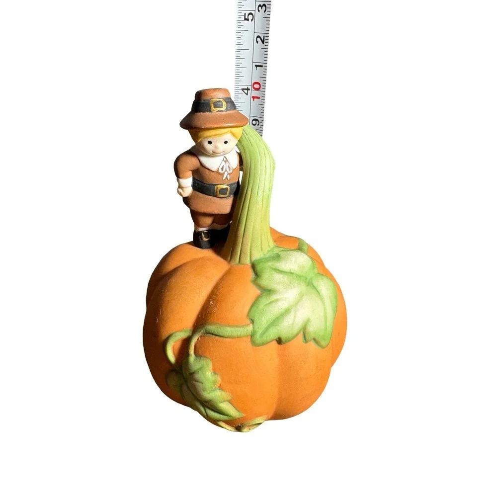 Vintage‎ Avon Bell Pumpkin Thanksgiving Pilgrim 1990 Collectibles Ceramic